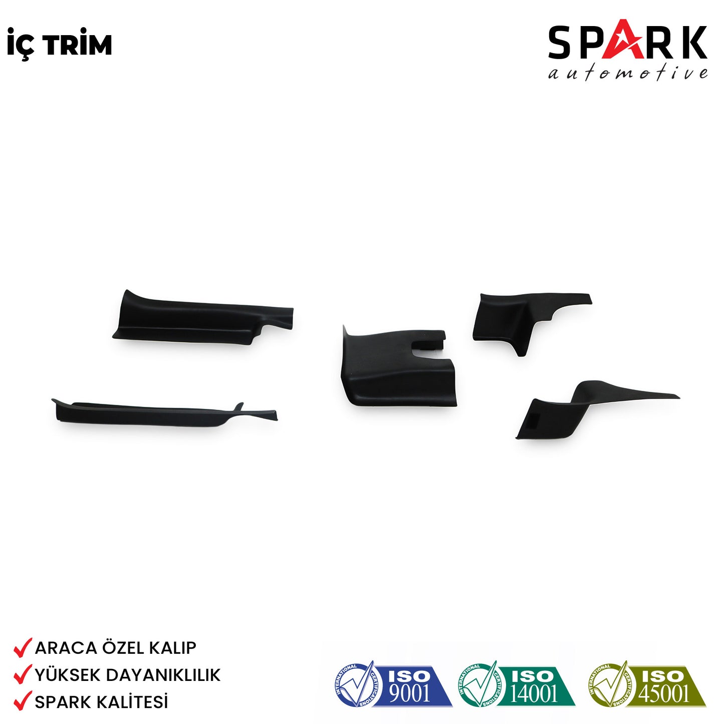 Dacia Duster 2010-2017 Yıl Aralığı Uyumlu İç Trim 5 Parça