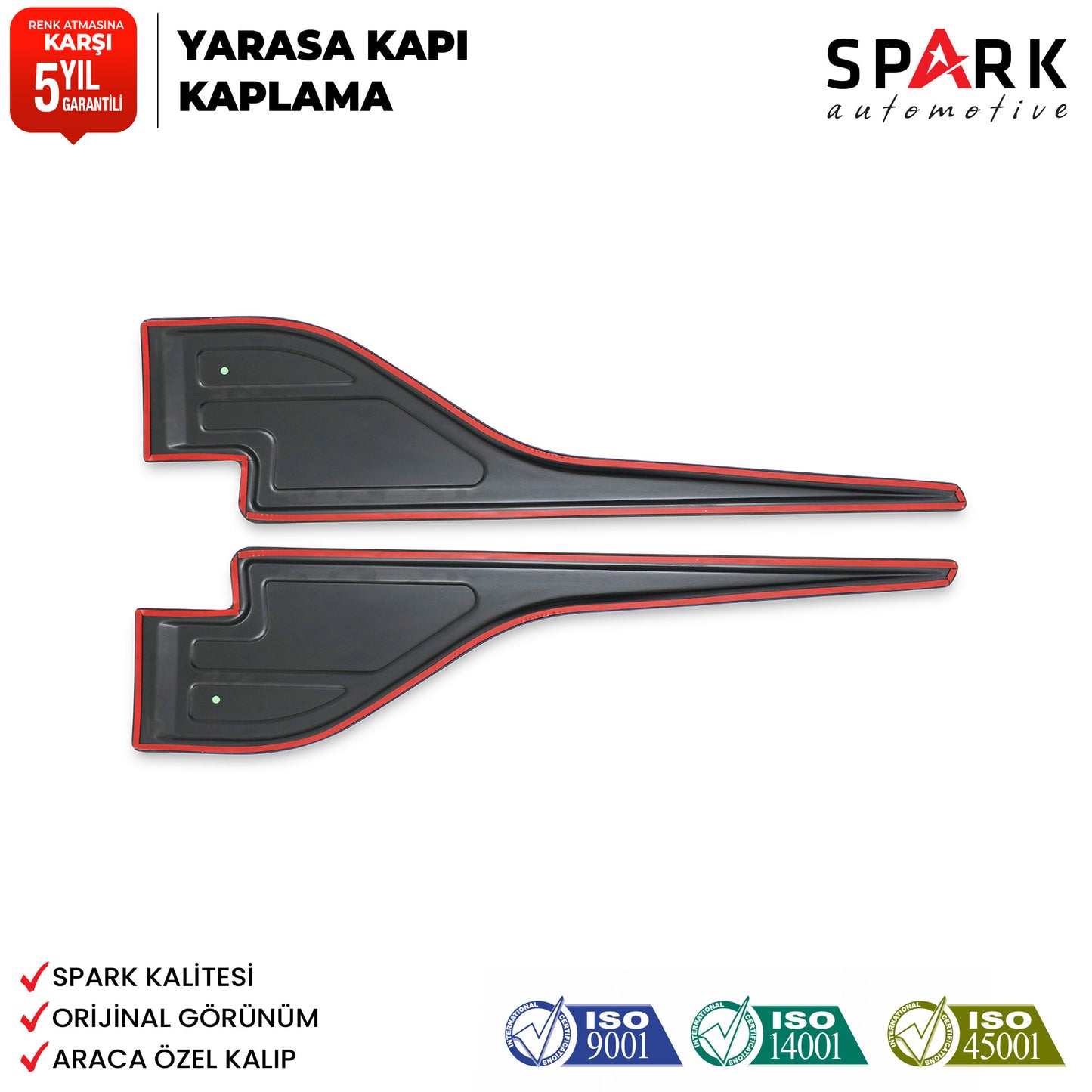 Dacia Duster 2010-2017 Yıl Aralığı Uyumlu Yarasa Kapı Kaplama 2 Parça