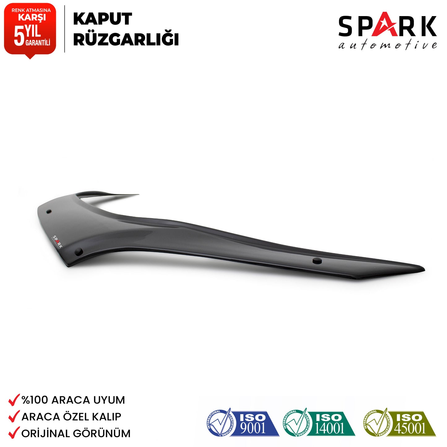 Ford Focus 2005-2008 Yıl Aralığı Uyumlu Kaput Rüzgarlığı 3mm