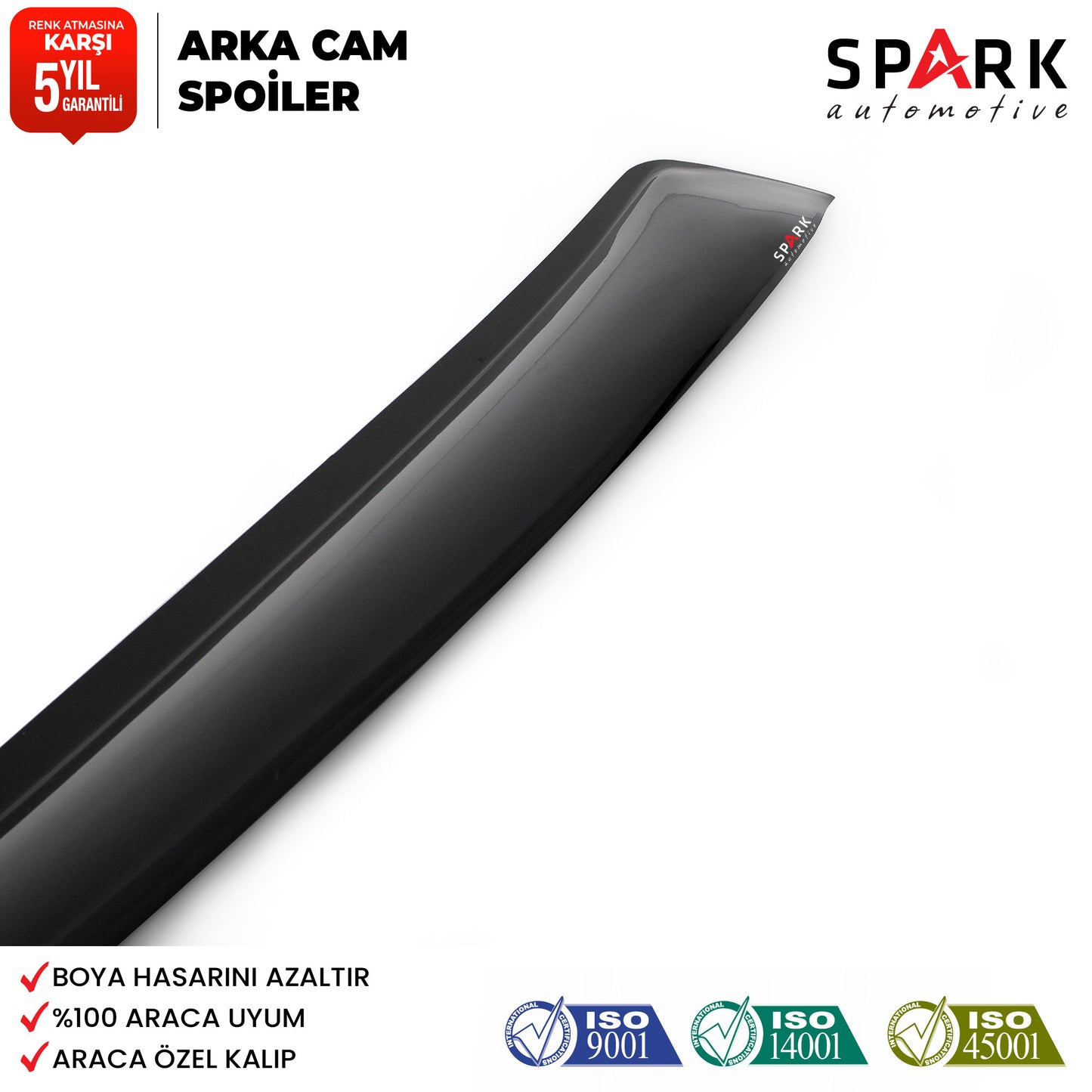 Renault Megane 2 2003-2008 Yıl Aralığı Uyumlu Arka Cam Spoyler