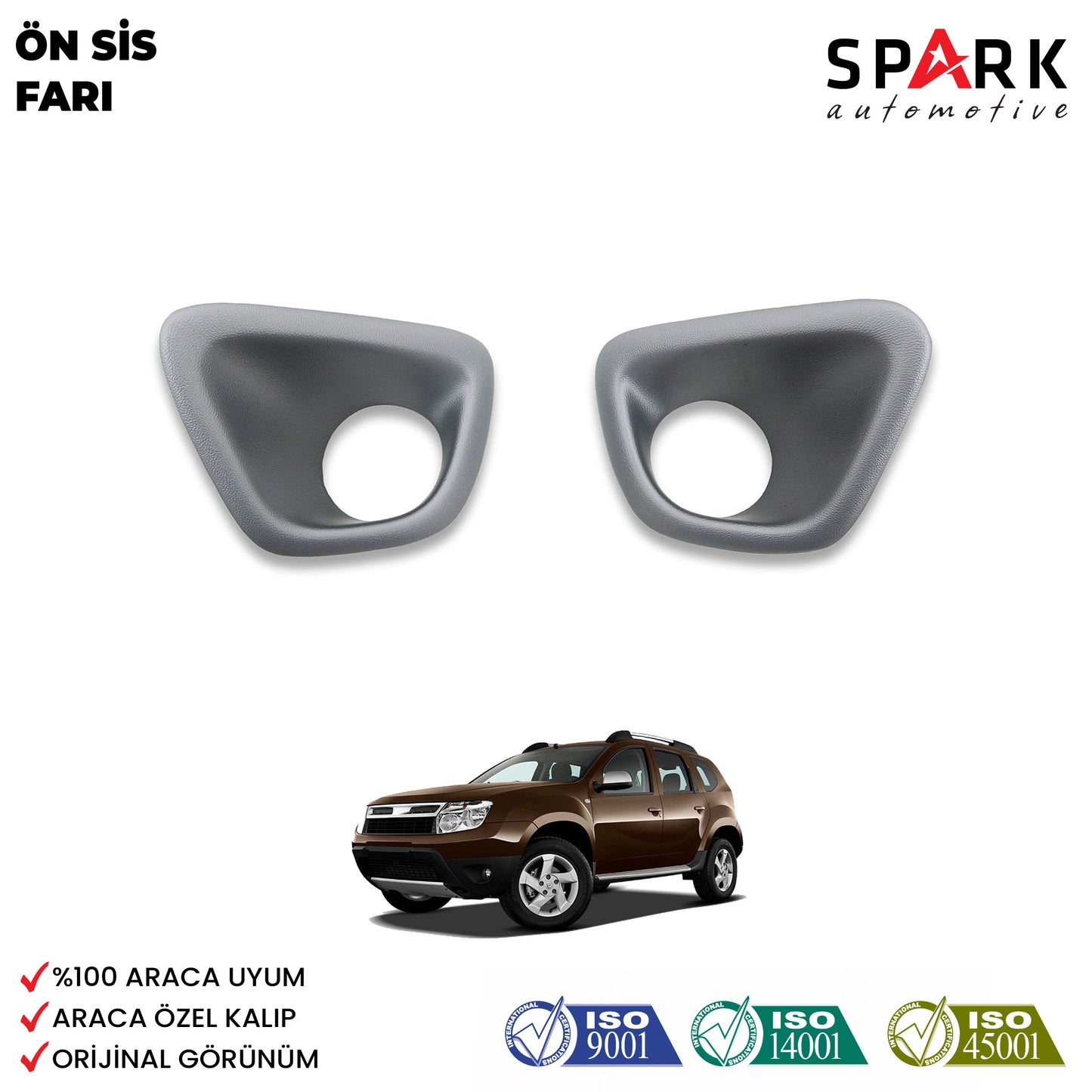 Dacia Duster 2010-2017 Yıl Aralığı Uyumlu Ön Sis Farı 2 Parça