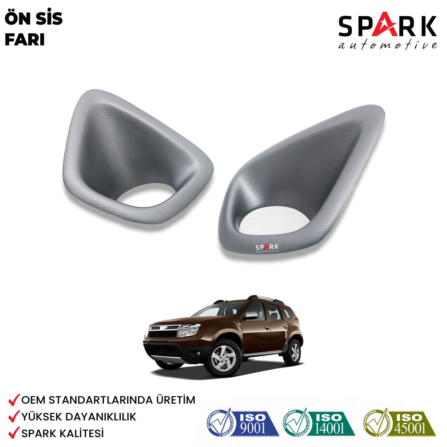 Dacia Duster 2010-2017 Yıl Aralığı Uyumlu Ön Sis Farı 2 Parça