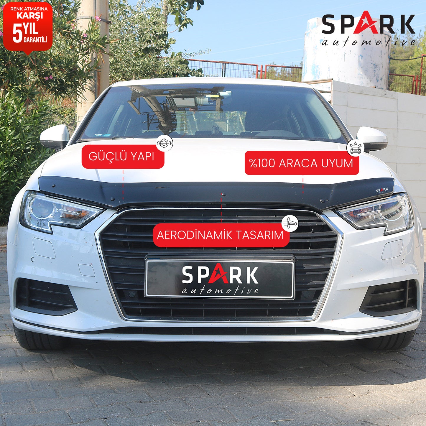 Audi A3 2016-2020 Uyumlu Kaput Rüzgarlığı 3mm