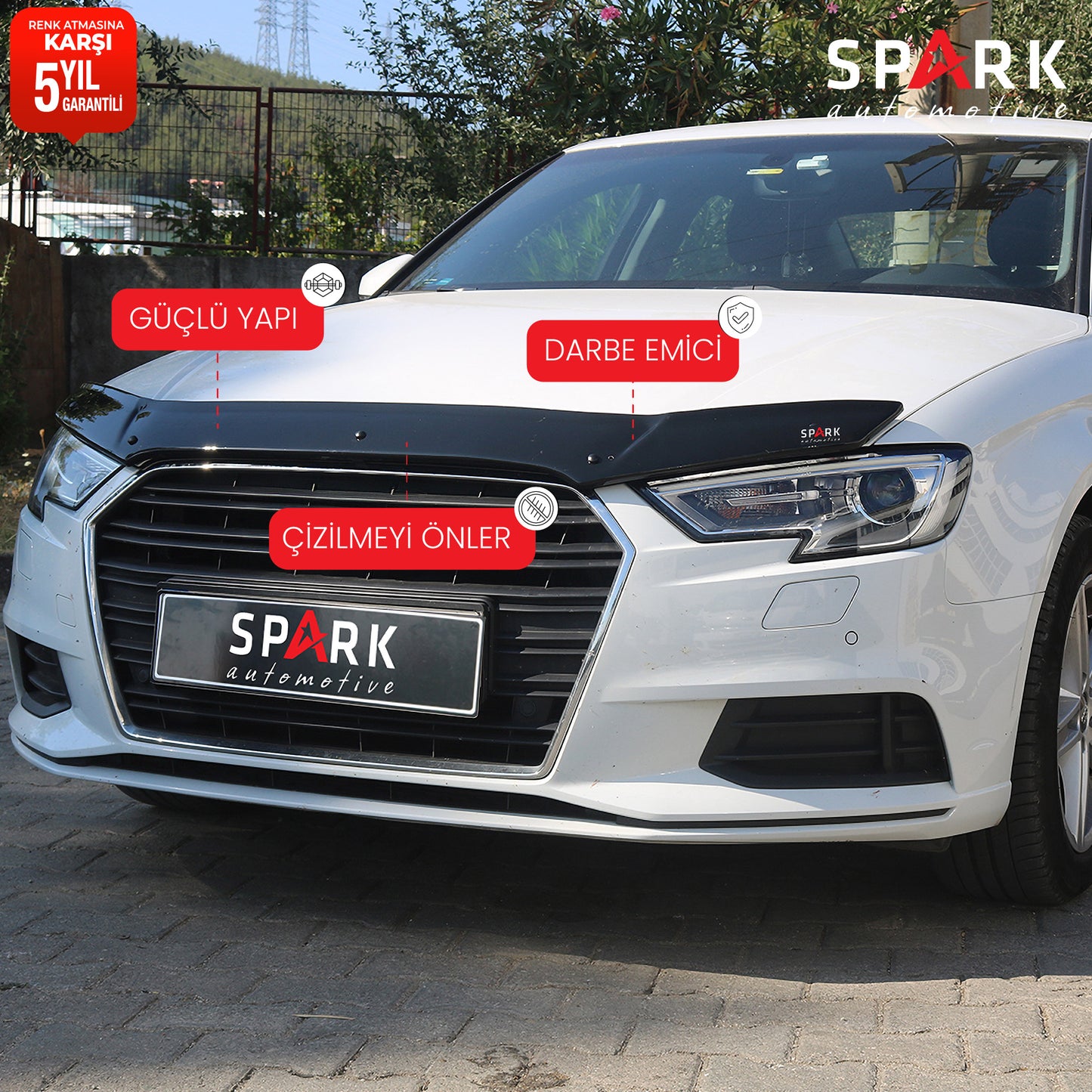 Audi A3 2016-2020 Uyumlu Kaput Rüzgarlığı 3mm