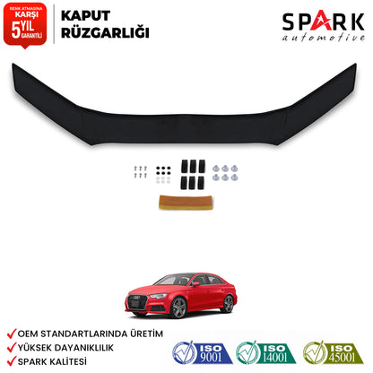 Audi A3 2016-2020 Uyumlu Kaput Rüzgarlığı 3mm