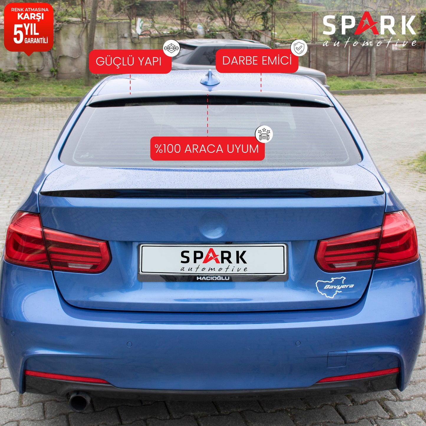 Bmw F30 Arka Cam Üstü Spoyler Uyumlu 2011-2019