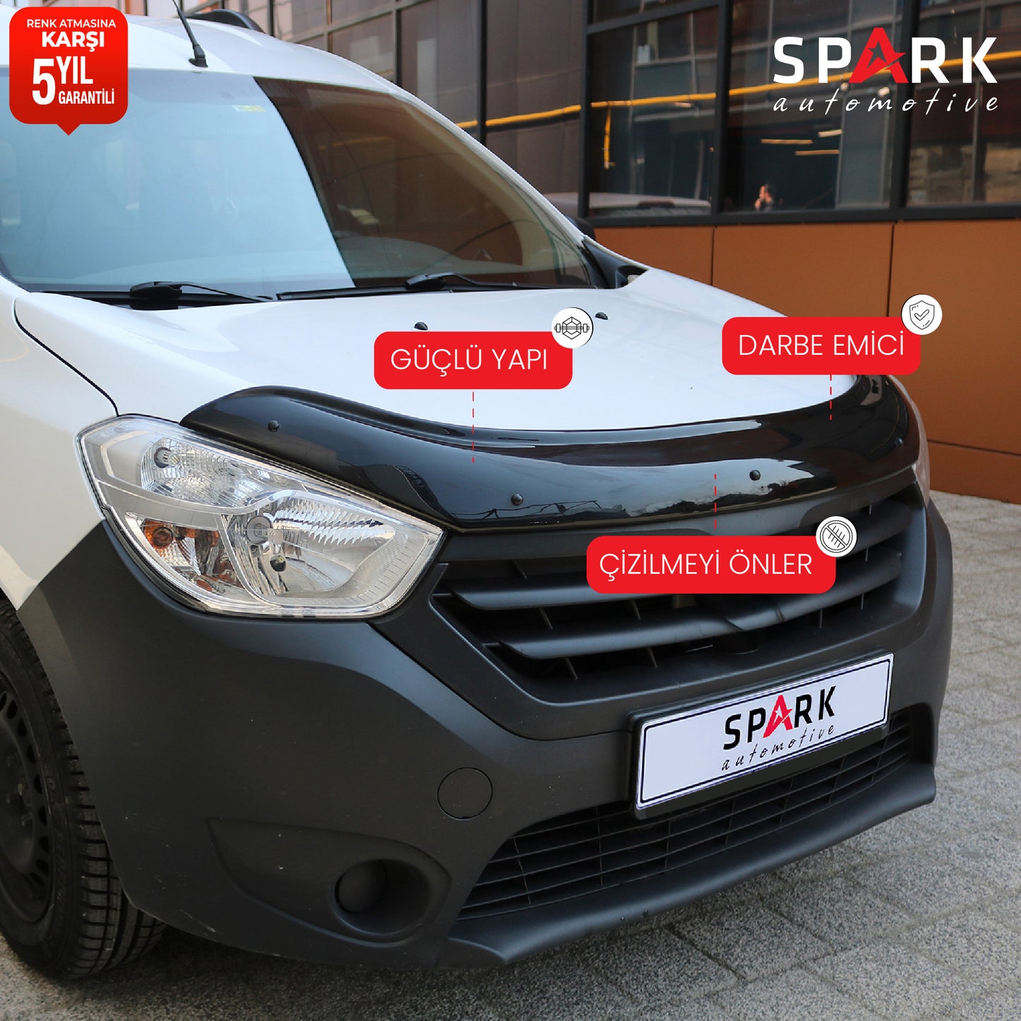 Dacia Dokker 2012-2019 Uyumlu Kaput Rüzgarlığı 3mm