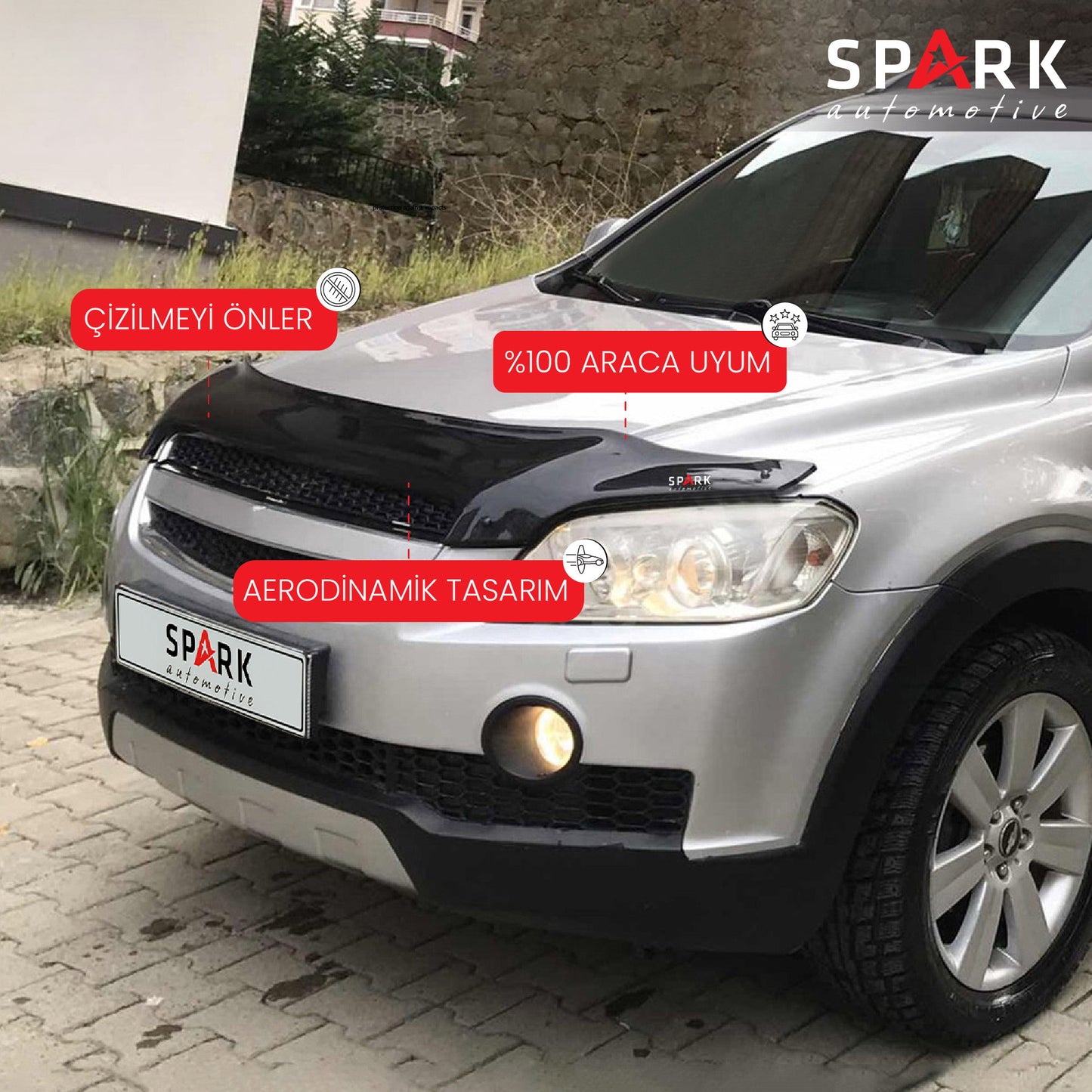 Chevrolet Captiva 2006-2012 Yıl Aralığı Uyumlu Kaput Rüzgarlığı 4mm