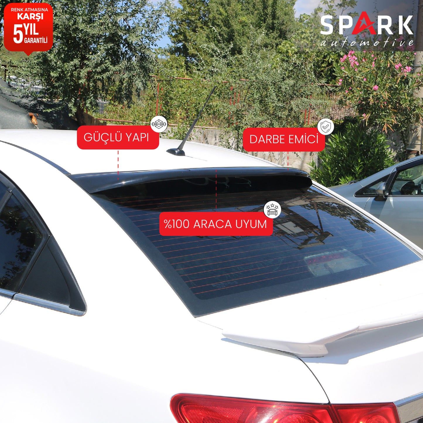 Chevrolet Cruze 2008-2016 Uyumlu Arka Cam Üstü Spoyler