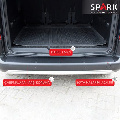 Citroen Berlingo 2019- Yılı ve Sonrası Uyumlu Arka Tampon Eşiği Mat