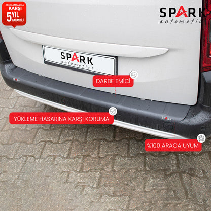 Peugeot Rifter 2019- Yılı ve Sonrası Uyumlu Arka Tampon Eşiği Mat