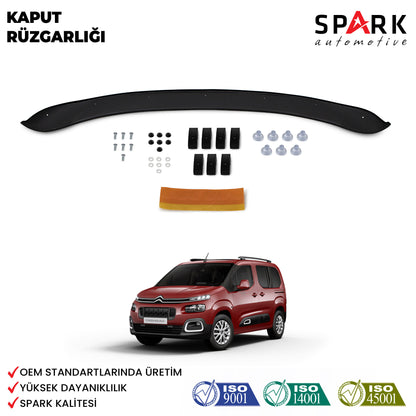 Citroen Berlingo 2019- Yılı ve Sonrası Uyumlu Kaput Rüzgarlığı 4mm