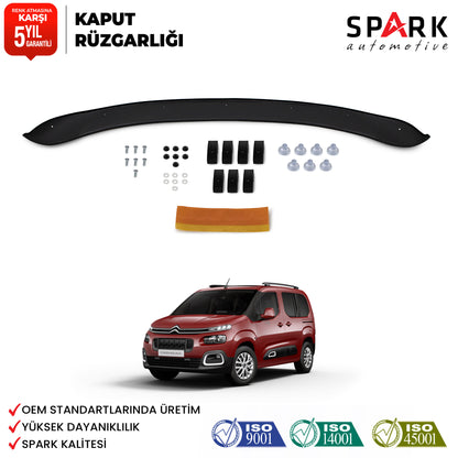 Citroen Berlingo 2019- Yılı ve Sonrası Uyumlu Kaput Rüzgarlığı 3mm