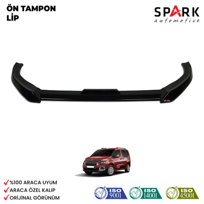Citroen Berlingo 2019- Yılı ve Sonrası Uyumlu Ön Tampon Lip