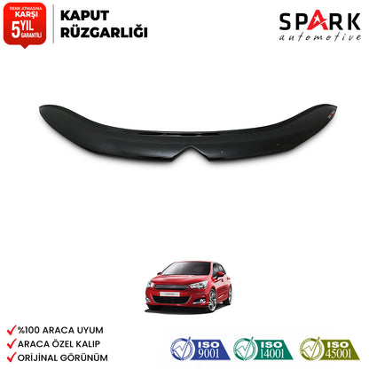 Citroen C-4 2011- Yılı ve Sonrası Uyumlu Kaput Rüzgarlığı 3mm