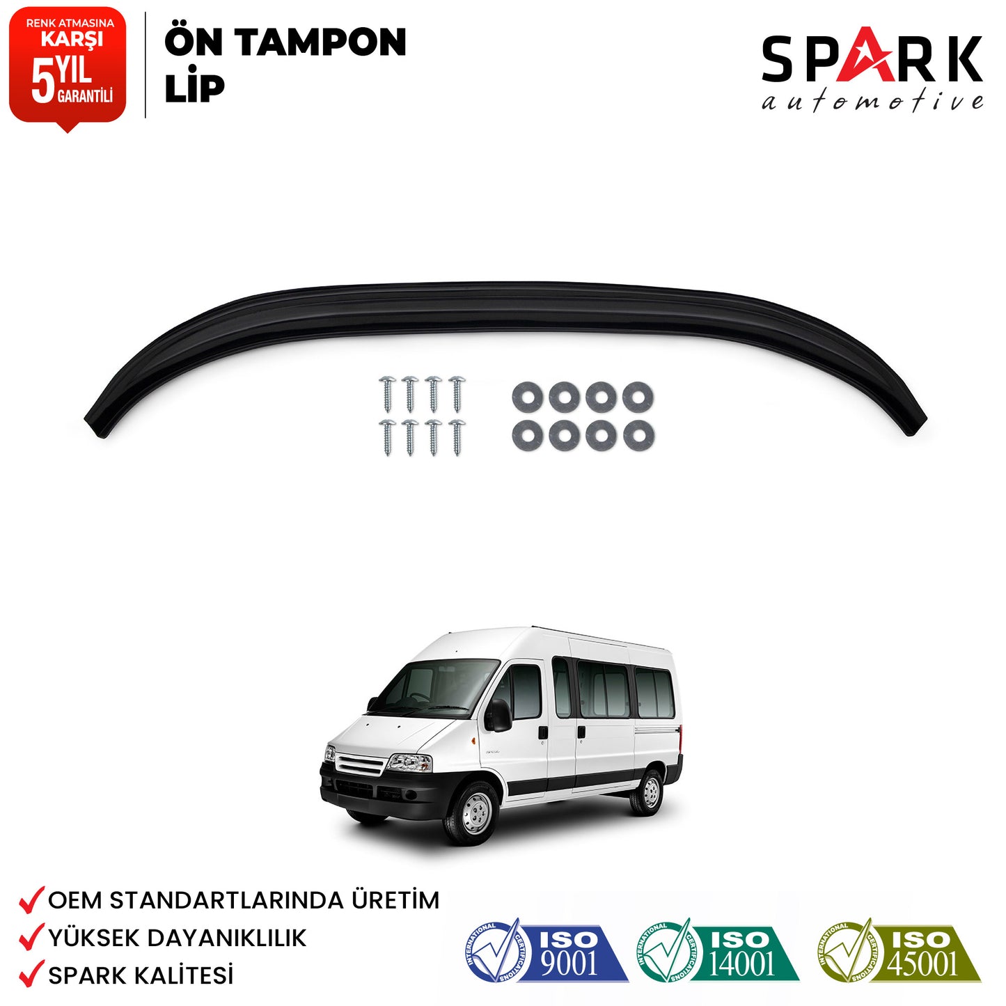 Citroen Jumper 2006-2014 Yılı Uyumlu Ön Tampon Lip Siyah