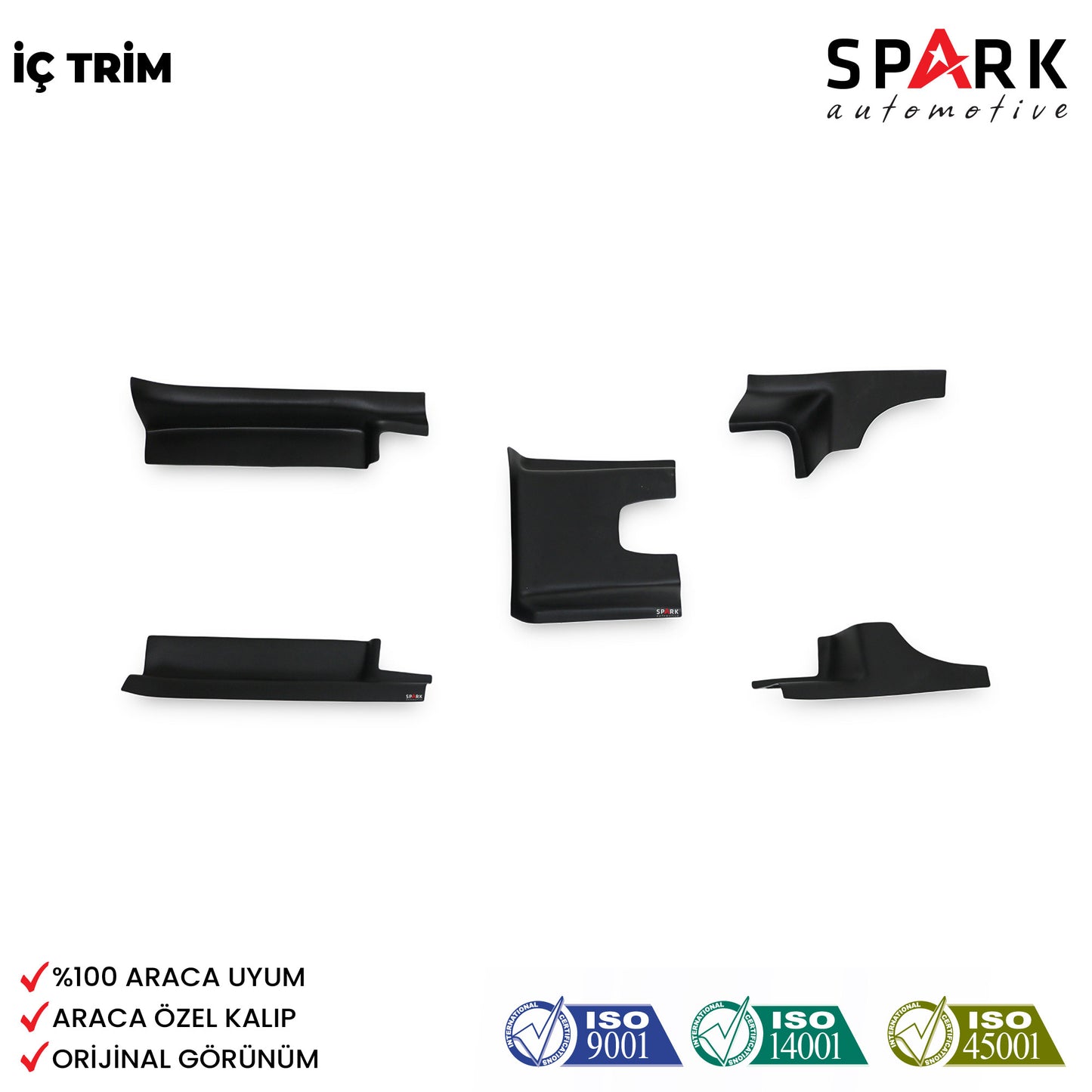 Dacia Duster 2010-2017 Yıl Aralığı Uyumlu İç Trim 5 Parça