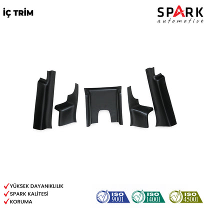 Dacia Duster 2010-2017 Yıl Aralığı Uyumlu İç Trim 5 Parça