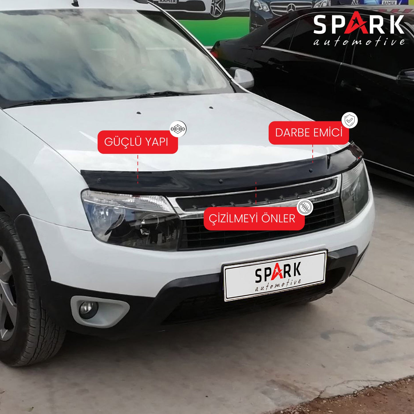 Dacia Duster 2010-2017 Yıl Aralığı Uyumlu Kaput Rüzgarlığı 4mm