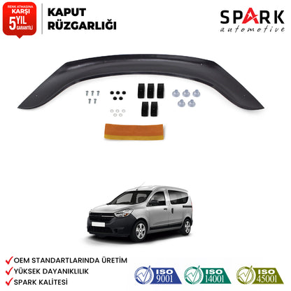 Dacia Dokker 2012-2019 Uyumlu Kaput Rüzgarlığı 3mm