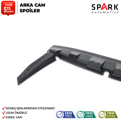 Dacia Duster 2010-2017 Yıl Aralığı Uyumlu Arka Cam Spoyler 3 Parça