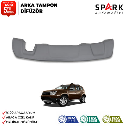 Dacia Duster 2010-2017 Yıl Aralığı Uyumlu Arka Tampon Difüzör