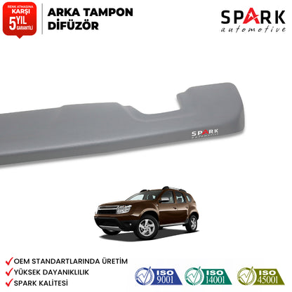 Dacia Duster 2010-2017 Yıl Aralığı Uyumlu Arka Tampon Difüzör