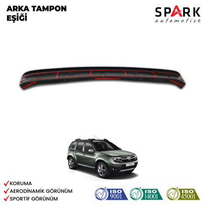 Dacia Duster 2010-2017 Yıl Aralığı Uyumlu Arka Tampon Eşiği Parlak