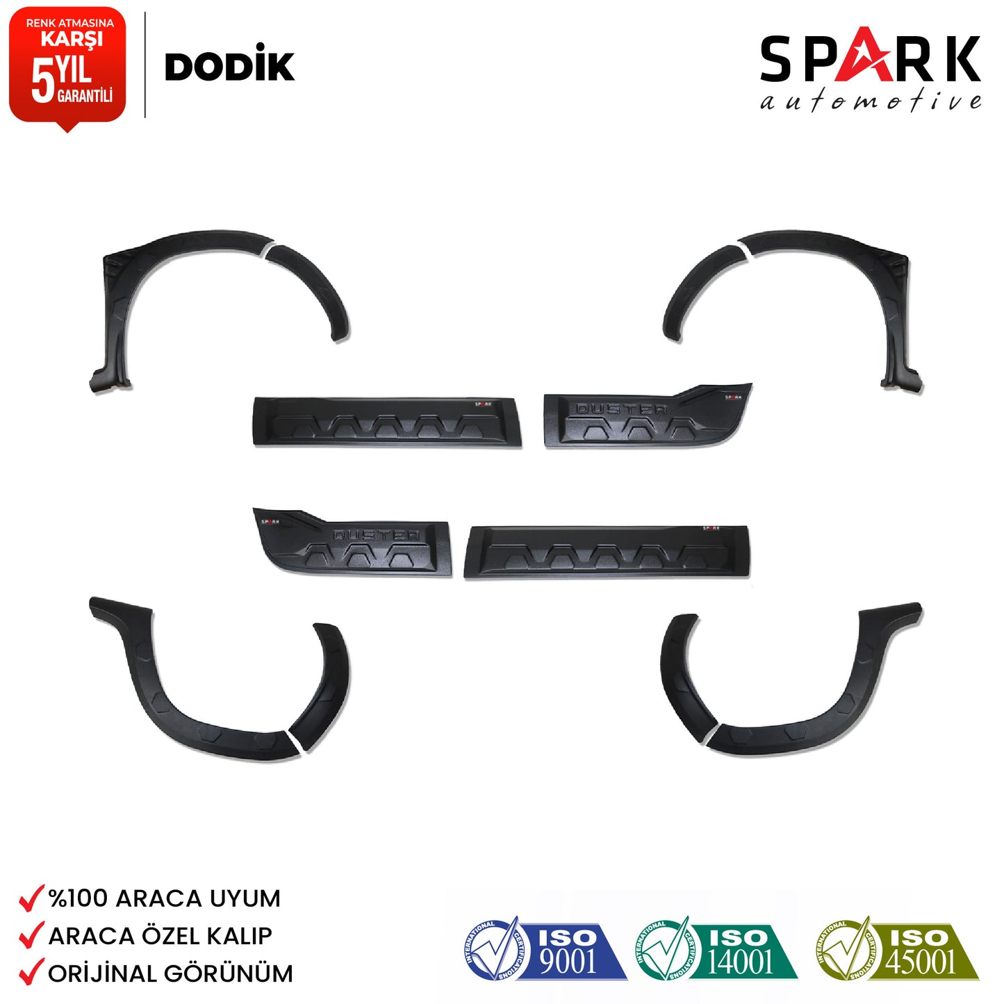 Dacia Duster 2010-2017 Yıl Aralığı Uyumlu Hornet Dodik Set 12 Parça