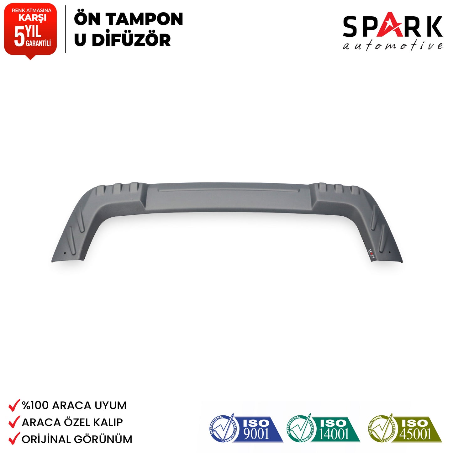 Dacia Duster 2010-2017 Yıl Aralığı Uyumlu Ön Tampon U Difüzör