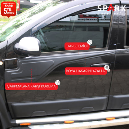 Dacia Duster 2010-2017 Yıl Aralığı Uyumlu Yarasa Kapı Kaplama 2 Parça