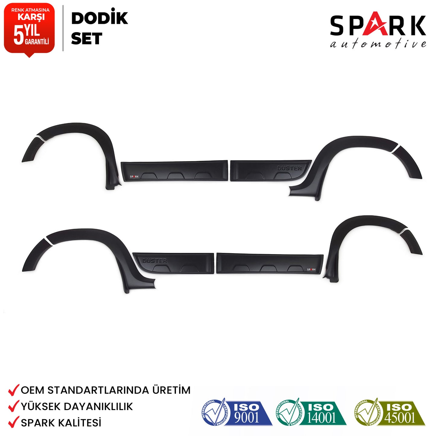 Dacia Duster 2010-2017 Yıl Aralığı Uyumlu Dodik Set 12 Parça