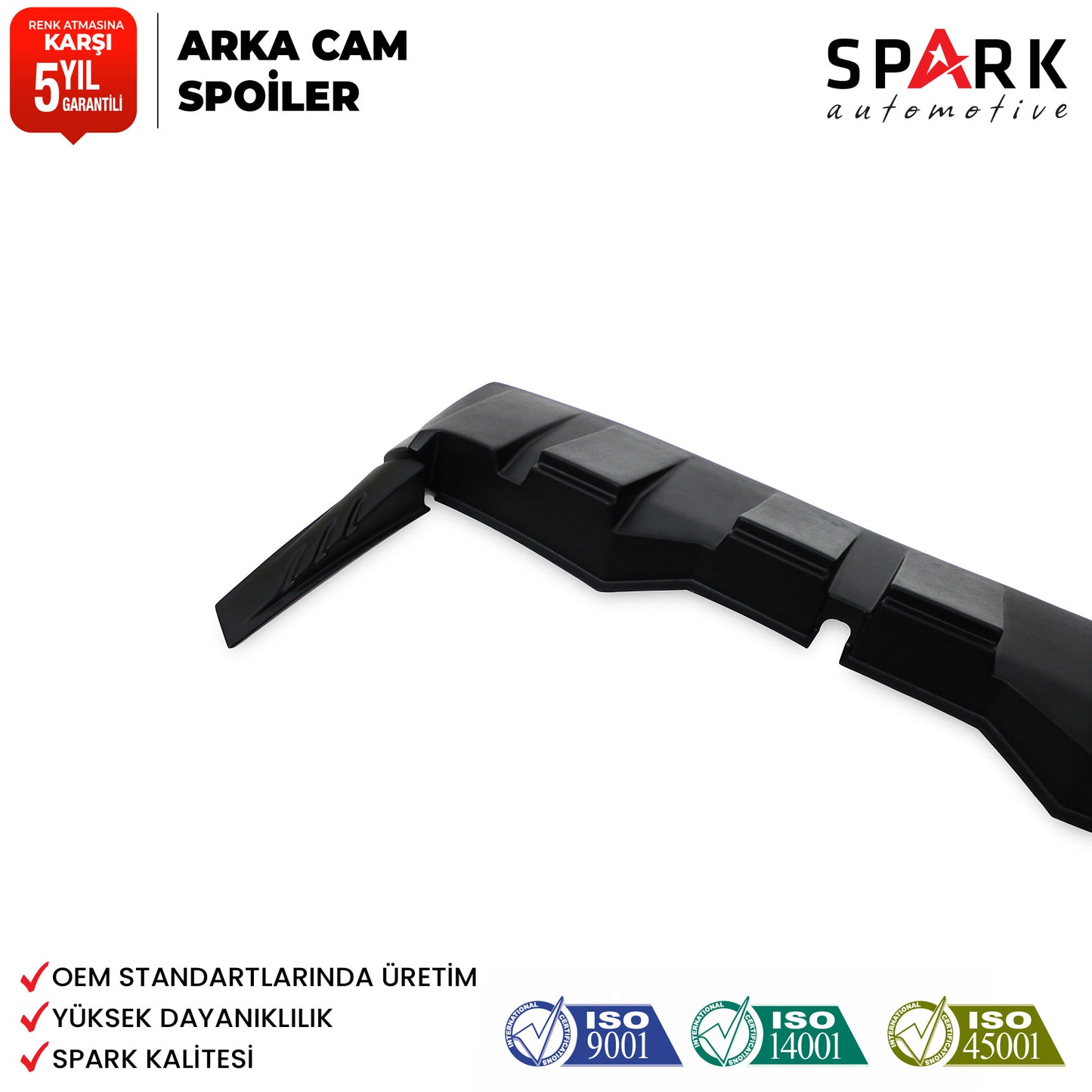 Dacia Duster 2018-2022 Yıl Aralığı Uyumlu Arka Cam Spoiler 3 Parça