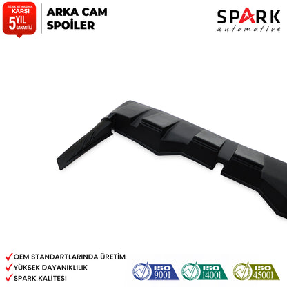 Dacia Duster 2018-2022 Yıl Aralığı Uyumlu Arka Cam Spoiler 3 Parça
