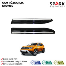 Dacia Duster 2018-2024 Yıl Aralığı Uyumlu Cam Rüzgarlığı 4 Parça Kromlu