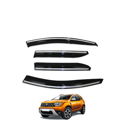 Dacia Duster 2018-2024 Yıl Aralığı Uyumlu Cam Rüzgarlığı 4 Parça Kromlu