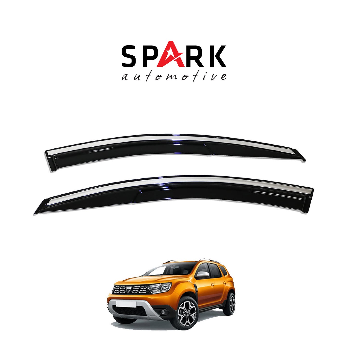 Dacia Duster 2018-2024 Yıl Aralığı Uyumlu Cam Rüzgarlığı 4 Parça Kromlu