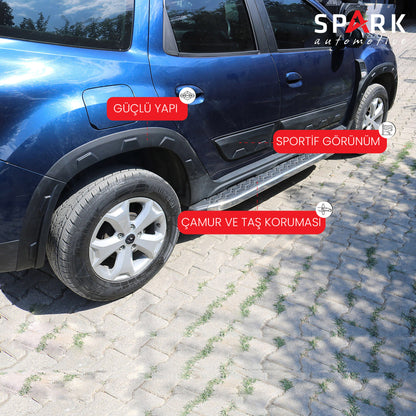 Dacia Duster 2018-2024 Yıl Aralığı Uyumlu Damalı Çamurluk Dodik 8 Parça