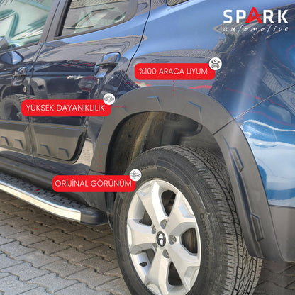 Dacia Duster 2018-2024 Yıl Aralığı Uyumlu Damalı Çamurluk Dodik 8 Parça
