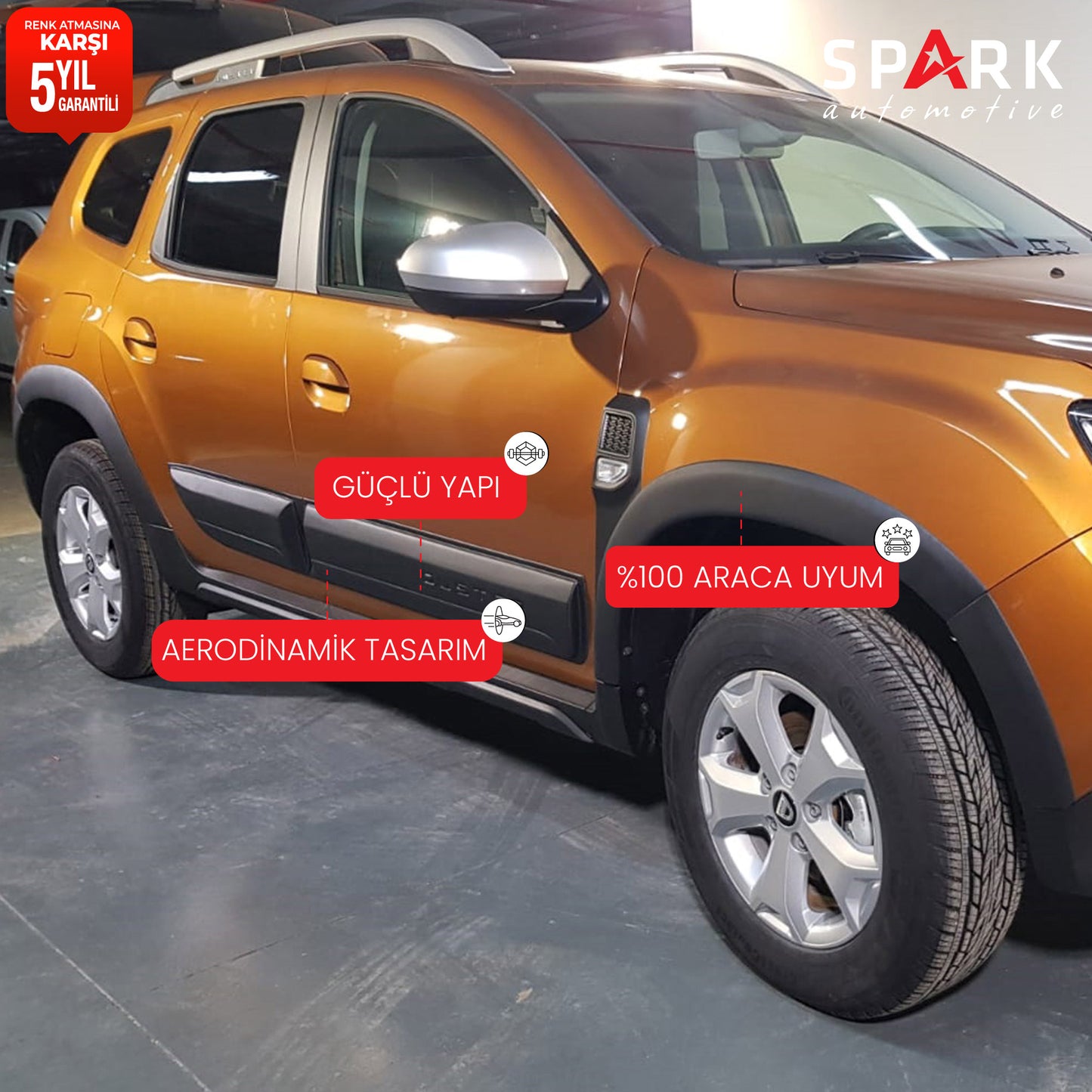 Dacia Duster 2018-2024 Yıl Aralığı Uyumlu Dodik Set 12 Parça