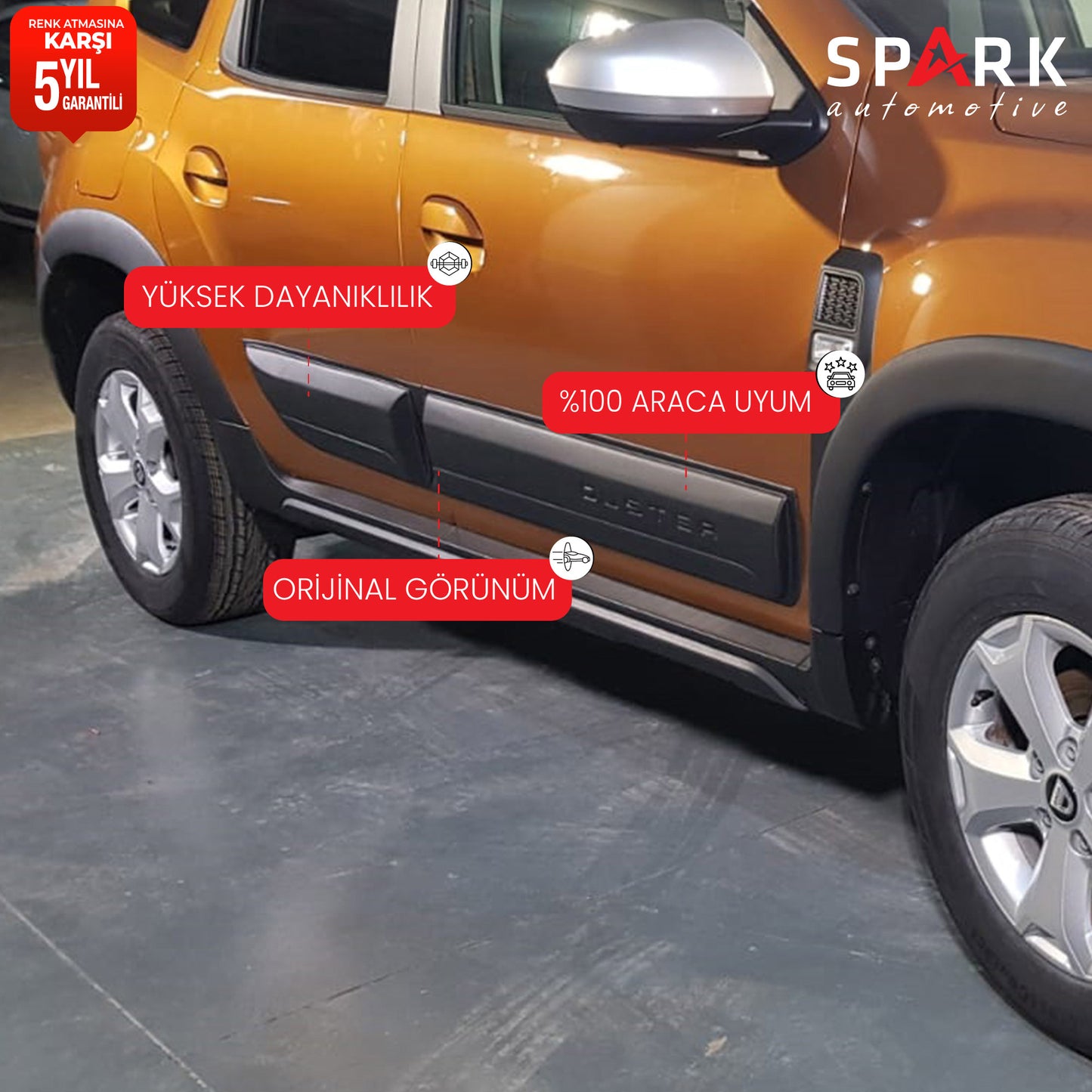 Dacia Duster 2018-2024 Yıl Aralığı Uyumlu Kapı Dodik 4 Parça