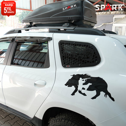Dacia Duster 2018-2024 Yıl Aralığı Uyumlu Metal Kelebek Cam 2 Parça
