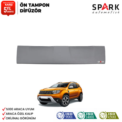 Dacia Duster 2018-2024 Yıl Aralığı Uyumlu Ön Tampon Difüzör