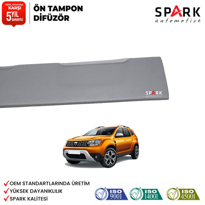 Dacia Duster 2018-2024 Yıl Aralığı Uyumlu Ön Tampon Difüzör