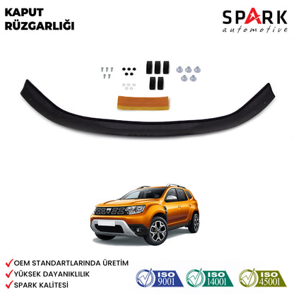 Dacia Duster 2018-2024 Yıl Aralığı Uyumlu Kaput Rüzgarlığı 3mm