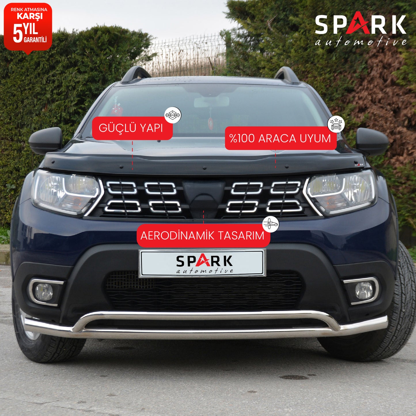 Dacia Duster 2018-2024 Yıl Aralığı Uyumlu Kaput Rüzgarlığı 4mm