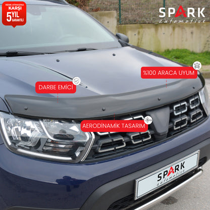 Dacia Duster 2018-2024 Yıl Aralığı Uyumlu Kaput Rüzgarlığı 4mm