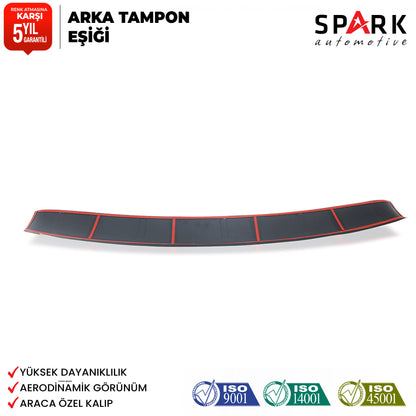Dacia Lodgy 2013- Yılı ve Sonrası Uyumlu Arka Tampon Eşiği Mat
