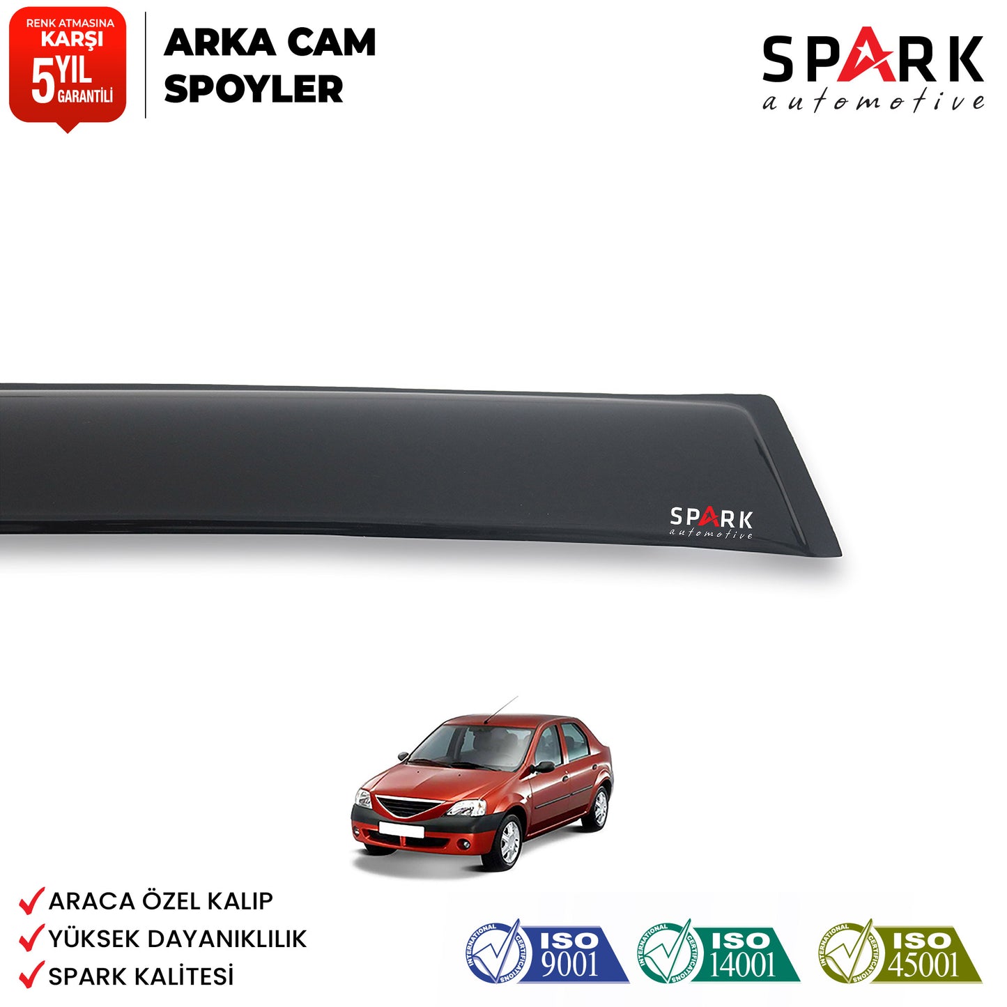 Dacia Logan Mcv 2005-2012 Yıl Aralığı Uyumlu Arka Cam Spoyler