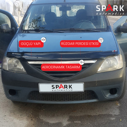 Dacia Logan Mcv 2005-2012 Yıl Aralığı Uyumlu Kaput Rüzgarlığı 3mm
